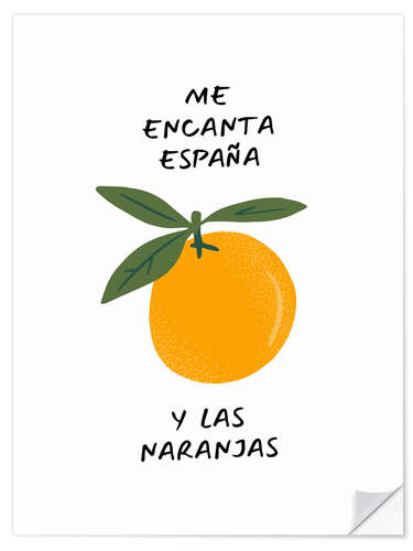 Vinilo para la pared Me encanta España y las naranjas