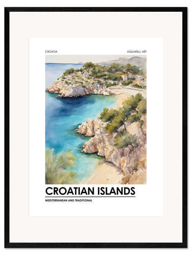 Gerahmter Kunstdruck Croatian Islands