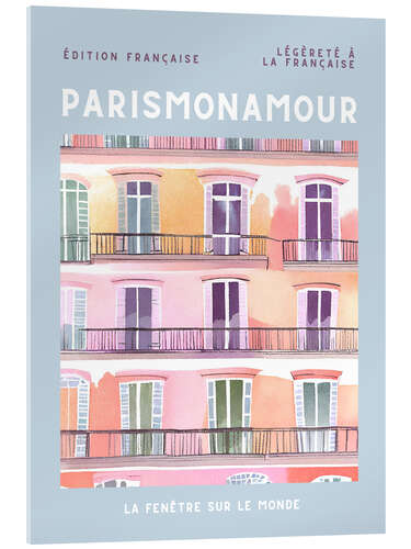 Acrylic print Paris mon amour