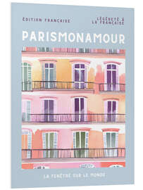 Foam board print Paris mon amour