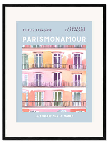 Framed art print Paris mon amour