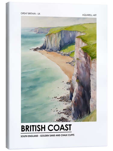 Canvas-taulu British Coast - South England