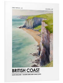 Foam board print British Coast - South England