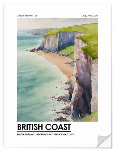 Wandsticker British Coast - South England