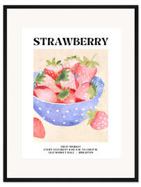 Gerahmter Kunstdruck Fruit Market Brighton - Strawberry