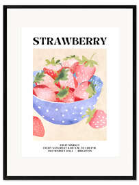 Plakat artystyczny premium w ramie Fruit Market Brighton - Strawberry