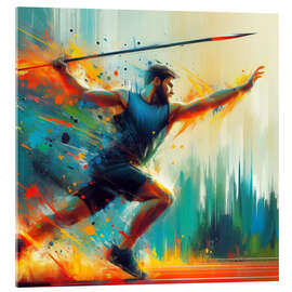 Cuadro de metacrilato Athlete throwing javelin