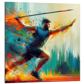 Obraz na aluminium Athlete throwing javelin