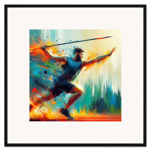 Framed art print Athlete throwing javelin