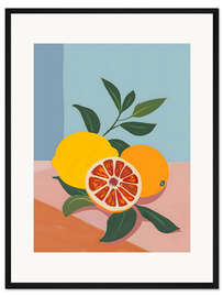 Gerahmter Kunstdruck Italienische Zitrusfrüchte