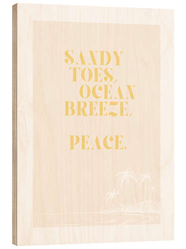 Quadro de madeira Ocean Breeze - Peace