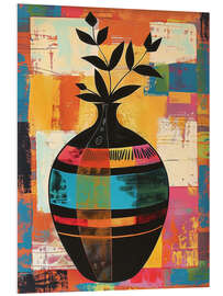 Hartschaumbild Boho Vase