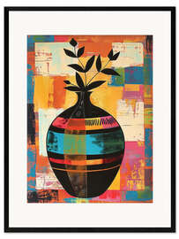Gerahmter Kunstdruck Boho Vase