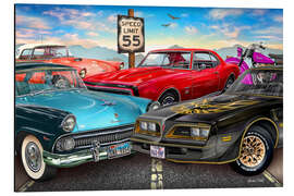 Magnettafel Vintage Autos US