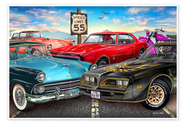 Poster Vintage Autos US