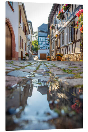 Acrylic print Old half-timbered street in Eltville am Rhein