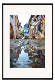 Gerahmter Kunstdruck Alte Fachwerkstraße in Eltville am Rhein