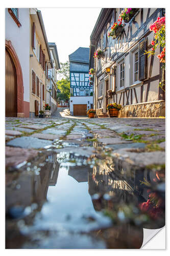 Naklejka na ścianę Old half-timbered street in Eltville am Rhein