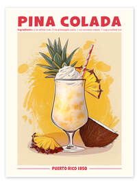 Poster Piña colada, Puerto Rico 1950