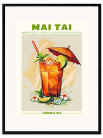 Impression artistique encadrée Mai Tai, California 1944