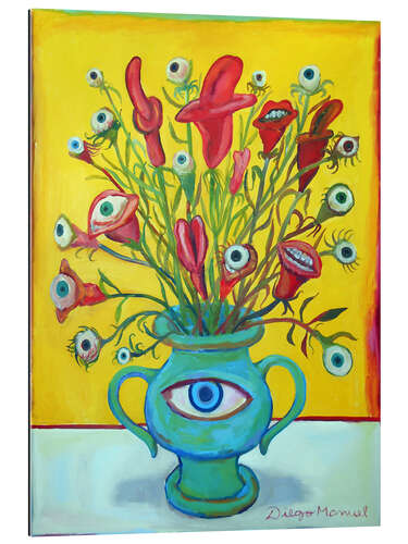 Gallery print Flowers with mouths and eyes