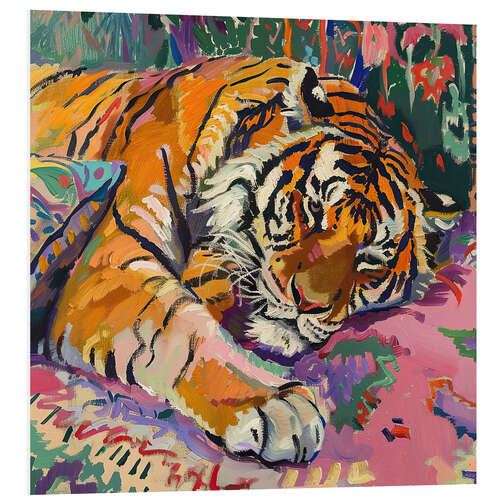 Foam board print Fauve Tiger