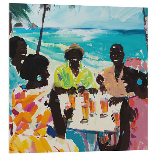 Foam board print Caribbean beach bar