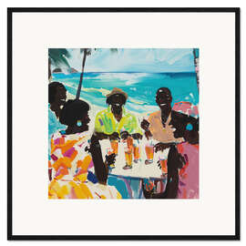 Innrammet kunsttrykk Caribbean beach bar