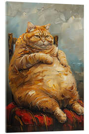 Acrylic print Fat Cat