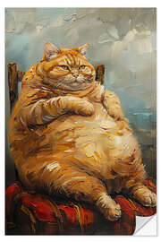 Wandsticker Fat Cat