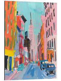 Aluminium print New York City in Pastel Tones