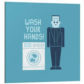 Tableau en aluminium Wash Your Hands!