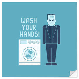 Sticker mural Wash Your Hands!