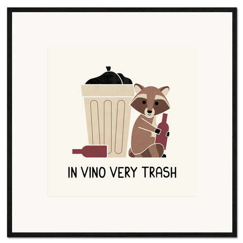Impresión de arte enmarcada In vino very trash