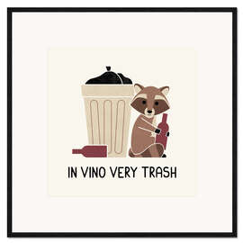 Impresión de arte enmarcada In vino very trash