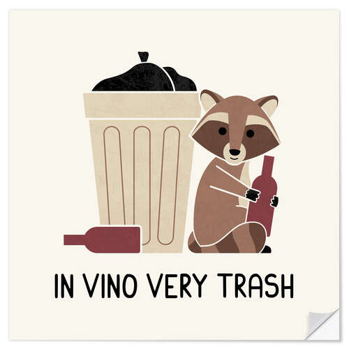 Wandsticker In vino very trash