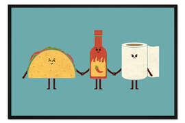 Gerahmter Kunstdruck Taco Friends