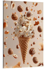 Aluminium print Walnut and hazelnut ice cream