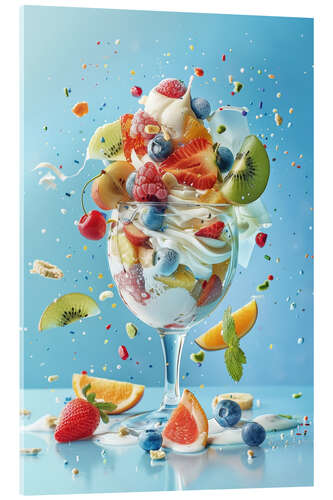 Acrylglas print Fruit ice cream