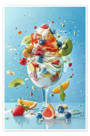 Poster Fruit ice cream