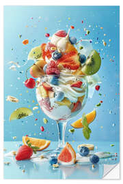 Selvklebende plakat Fruit ice cream