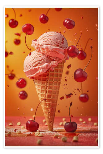 Juliste Cherry ice-cream