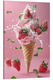 Cuadro de aluminio Strawberry ice cream