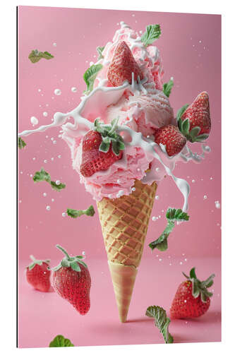 Cuadro de plexi-alu Strawberry ice cream