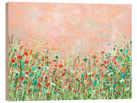 Wood print Flower meadow