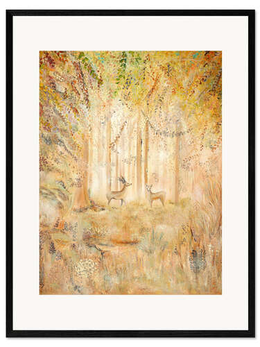 Innrammet kunsttrykk Early morning forest