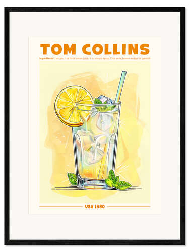Innrammet kunsttrykk Tom Collins, USA 1860
