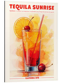 Tableau en aluminium Tequila Sunrise, California 1970