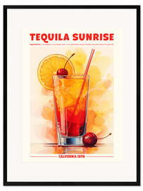 Ingelijste kunstdruk Tequila Sunrise, California 1970
