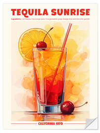 Selvklebende plakat Tequila Sunrise, California 1970